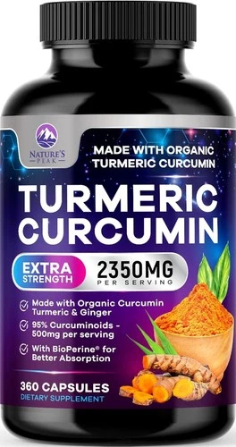 Turmeric Supplement Curcumin 2350mg - Organic Ginger & Turmeric, Joint Support