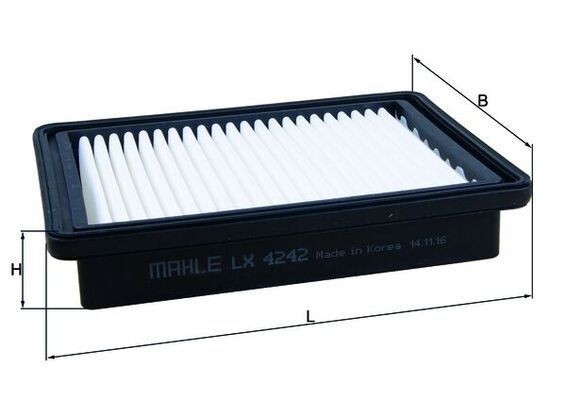 Air Filter Fits Opel Vauxhall Karl Viva MAHLE LX 4242