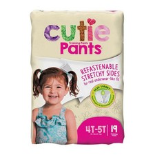 Female Toddler Training Pants Cutie Pants Pull On with Tear Away Seams 4T to 5T