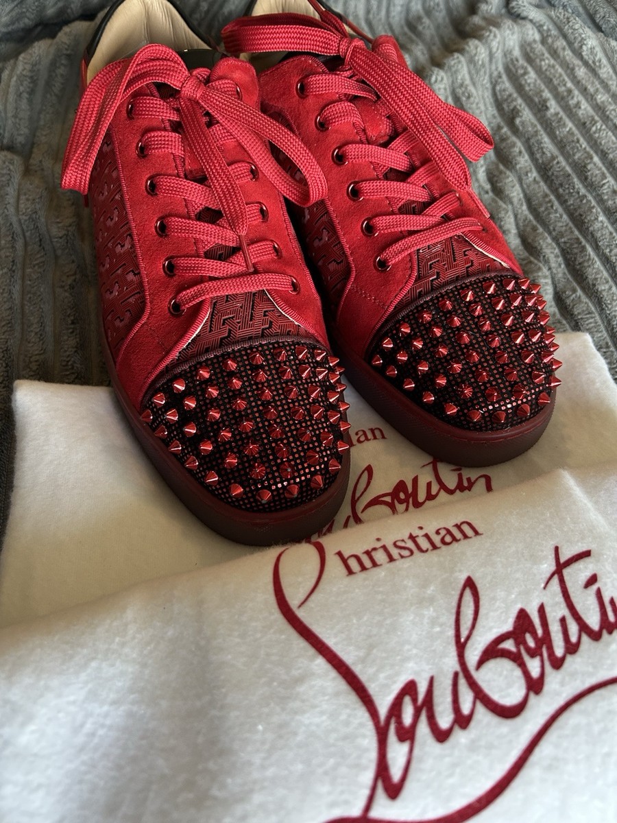 Christian Louboutin Mens Lowtop Seavaste 2 Orlato Flat Red/Black