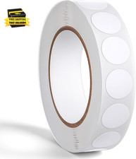 1000 PCS White round Stickers, 0.5 Inch Small Circle Dot Stickers Blank Sticky D
