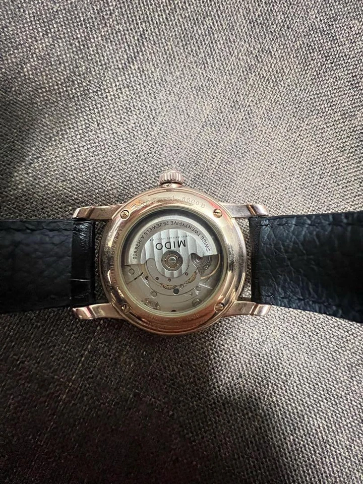 Mido Men Wristwatch Baroncelli White Round Automatic Work 500842 - Image 4 of 4