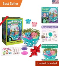 Mini Garden Axolotl Terrarium Kit: STEM Craft for Kids 6-8, Glow-in-the-Dark