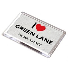 FRIDGE MAGNET - I Love Green Lane, Ewden Village