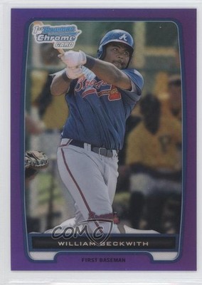 2012 Bowman Chrome Prospects Retail Purple Refractor 7/199 William Beckwith 2d7