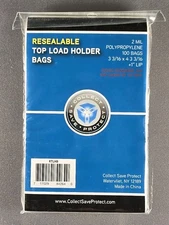 100 CSP Toploader Perfect Snug Fit Sleeves Top Loaders Toploaders 20-60pt Bags