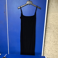 Wild Fable Women's Black Knit Solid Scoop Neck Strappy Sleeveless Maxi Dress S