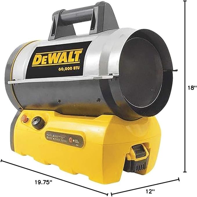DeWalt 68,000 BTU 20 Volt Battery Start Portable Cordless Propane Forced Air