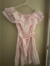 Lisa Marie Fernandez x Target Collaboration Cotton Pink Ruffle Dress ~ Women’s M