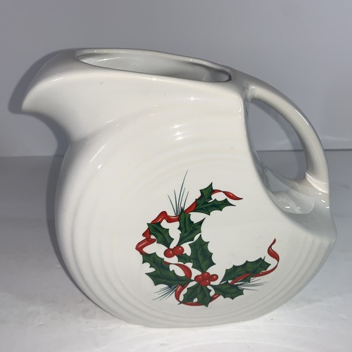 VTG Brand New Fiesta Christmas White Holly Large Pitcher, With Box Fiestaware - Imagen 3 de 7
