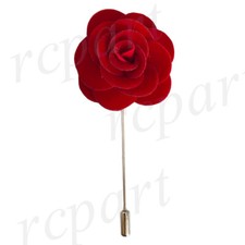 New formal Men's Suit chest brooch Red flower lapel pin wedding fashion party