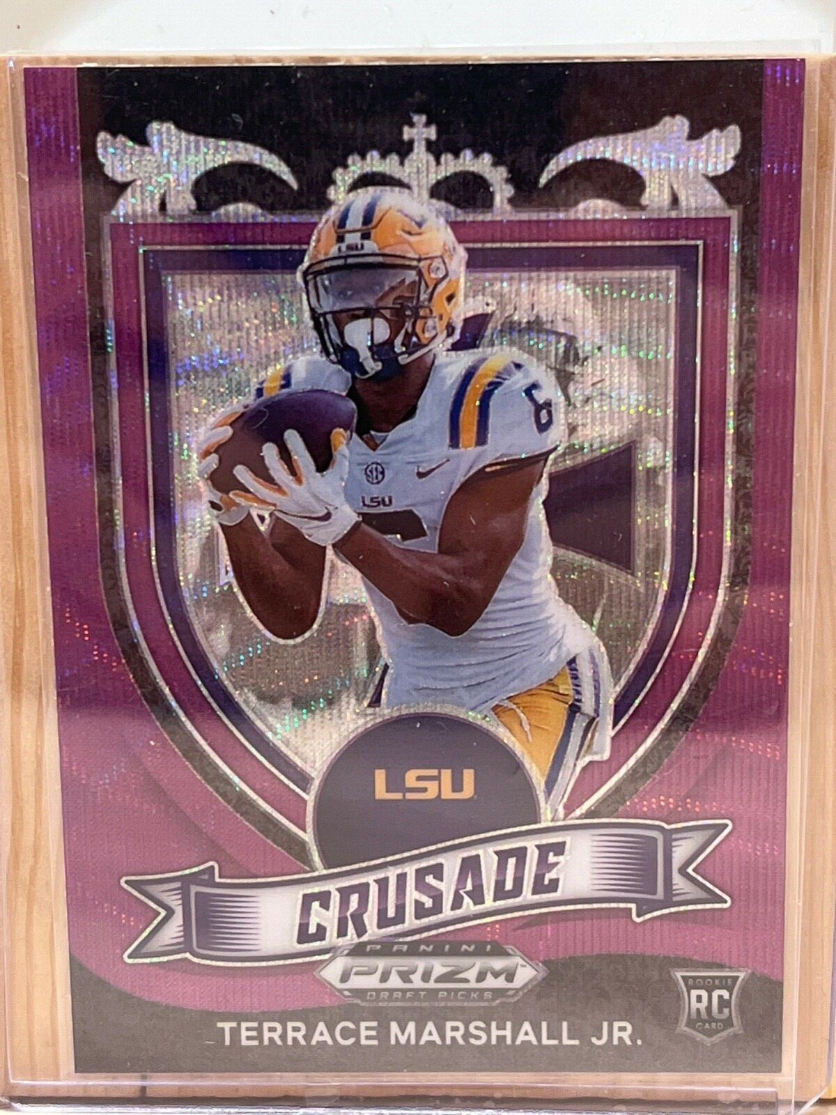 Terrace Marshall Jr. -Purple Wave Prizm Rookie - 2021 Draft pick Crusade Insert