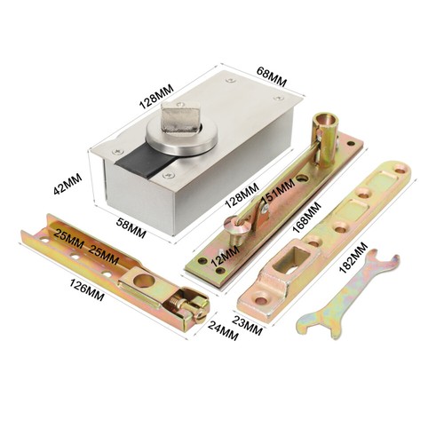 1 Set Heavy Door Pivot Hinges, 360° Rotary Install Up&Down Hinge Bearing 300KG - Picture 2 of 12