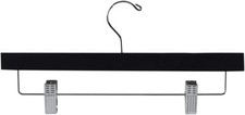 Skirt Pants Hangers 50 Black Boutique Wooden Wood Slacks Clip Hanger 14"