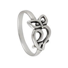 Sideways Owl Ring - 925 Sterling Silver - Owl Ring Hoot Bird Jewelry Woodland