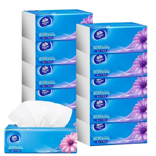 VINDA Ultra Strong 3-Ply White Soft Facial Tissue Pack 100 Sheets (Pack of 12)