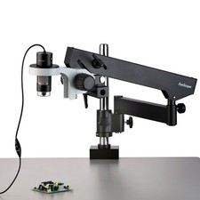AmScope 10X-280X 8.3MP Handheld USB LED Microscope  Articulating Arm w Clamp