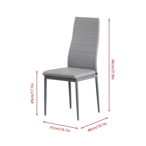 Small Space Dining Set 3Pcs Square Dining Table+ 2 Dining Chairs Set Grey Wooden - Picture 11 of 12