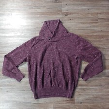 weatherproof vintage Men's Pullover Sweater Cardigan Sz L Burgundy