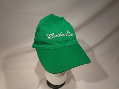 Vintage Budweiser Beer Green Cap / Hat, One Size Fits Most, Hook & Loop Closure