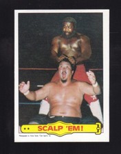 1985 Topps Titan Sport WWF Wrestling Junk Yard Dog Mr Fuji #24 Scalp 'Em