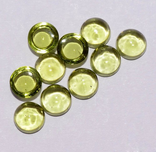 5 mm Natural Peridot Round Cabochon Lot 10 Pcs Untreated Loose Gemstones - Picture 3 of 5