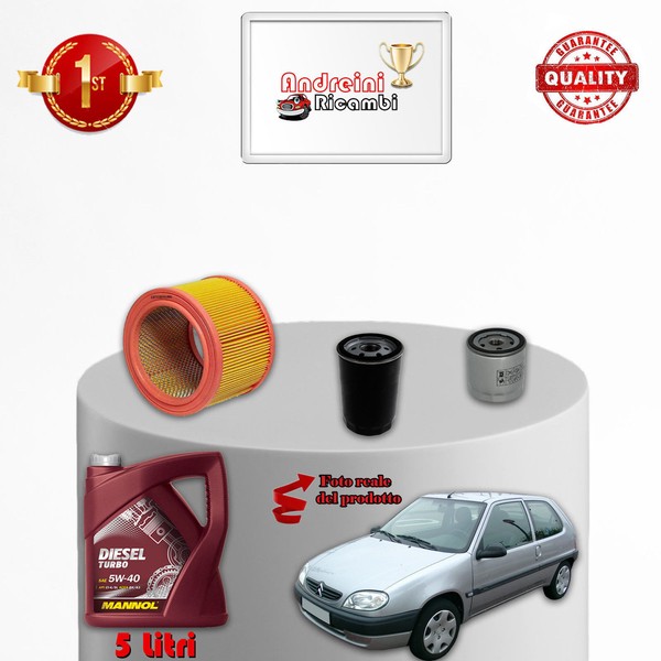 Inspektionskit Filter Und ÖL Xcitroen Saxo 1.5 Diesel 42KW 58CV 2002->-image