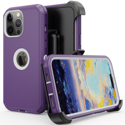 For iPhone 14 13 Mini 12 11 Pro Max Shockproof Heavy Duty Case Cover + Belt Clip