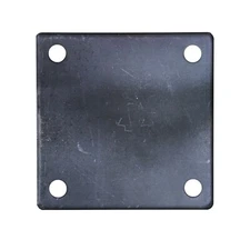 FLAT SQUARE STEEL METAL BASE PLATE 6" x 6" x 1/4" THICKNESS 3/8" HOLE | QTY 4