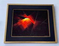 MID CENTURY ABSTRACT PAINTING LISTED AMERICAN MODERNISM EXPRESSIONISM DANIELS