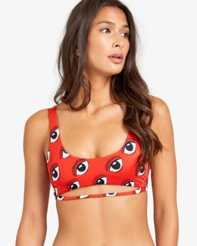 RVCA 'Rozich' Printed Bikini Tank Top, L - Red Eyes - Picture 2 of 12