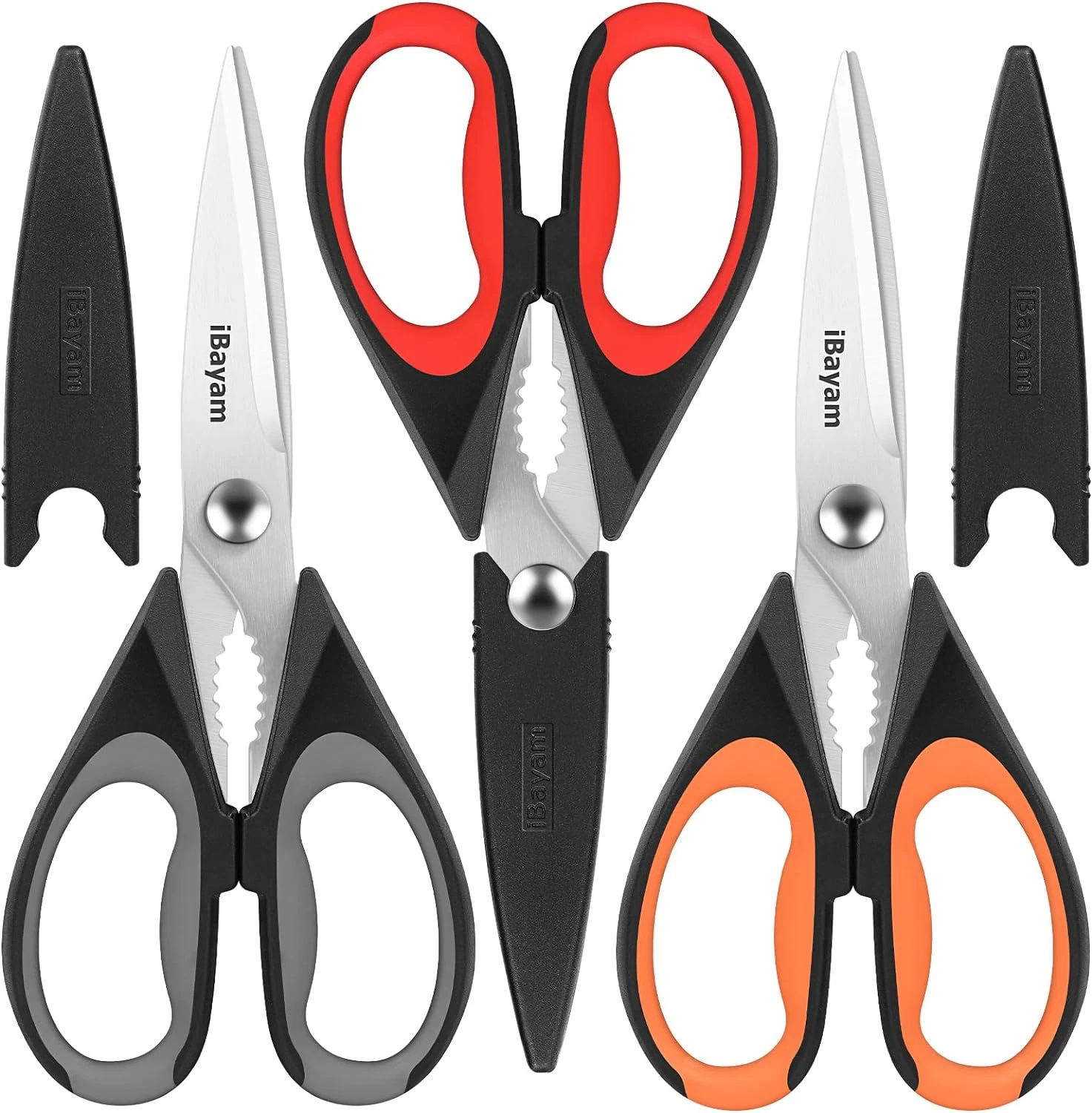 3-Pack Kitchen Scissors All Purpose Kitchen Shears Heavy Duty Scissors with Prot
Opens in a new wind