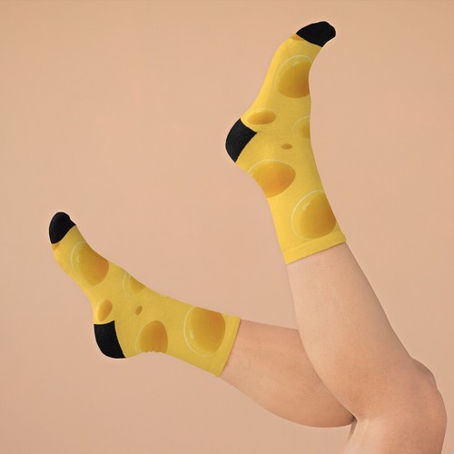 Cheese Premium Crew Socks, One Size Fits Most, For Green Bay Packers Cheeseheads - Picture 7 of 7