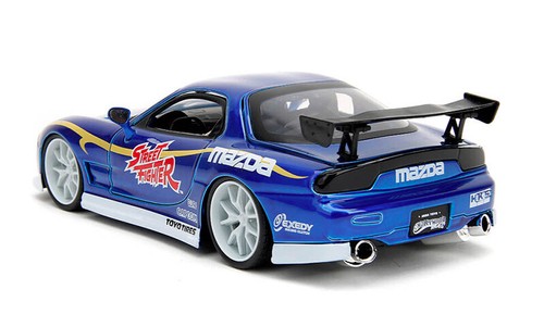 ,JADA TOYS, MAZDA RX-7 con figura de CHUN-LI Azul 1993 STREET FIGHTER, 1/24, ... - Imagen 3 de 8
