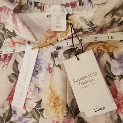 house of harlow linen floral dress House Of Harlow 1960 Linen White Floral