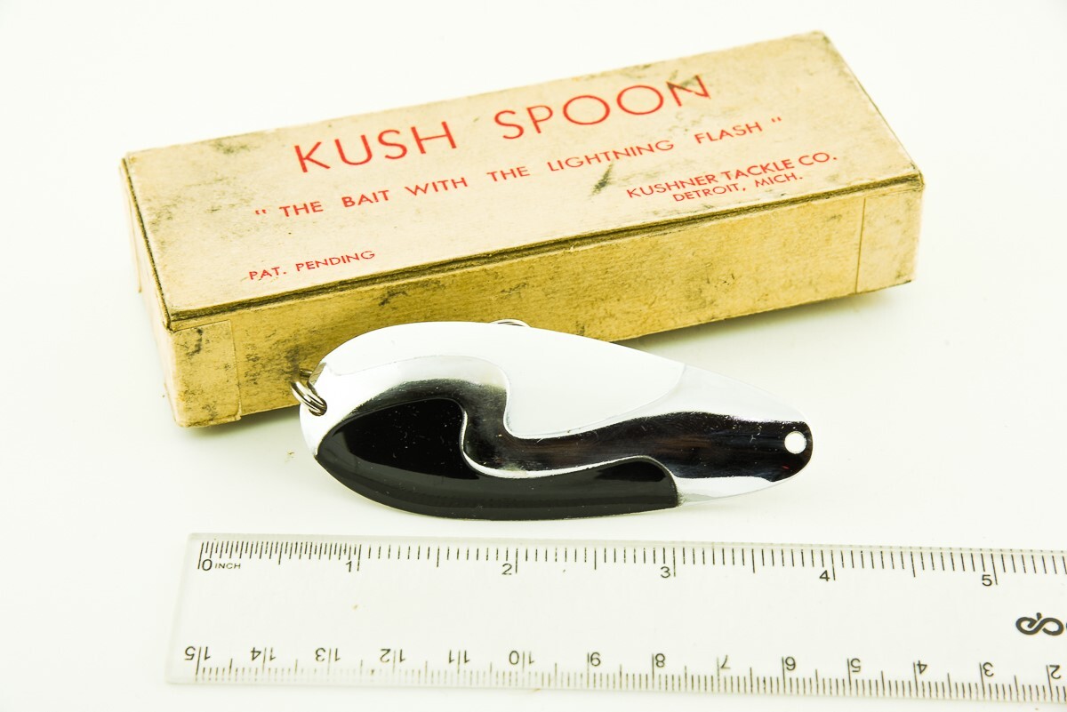 Vintage Kush Spoon Spinner SLab Minnow Antique Fishing Lure in Box JJ55 eBay