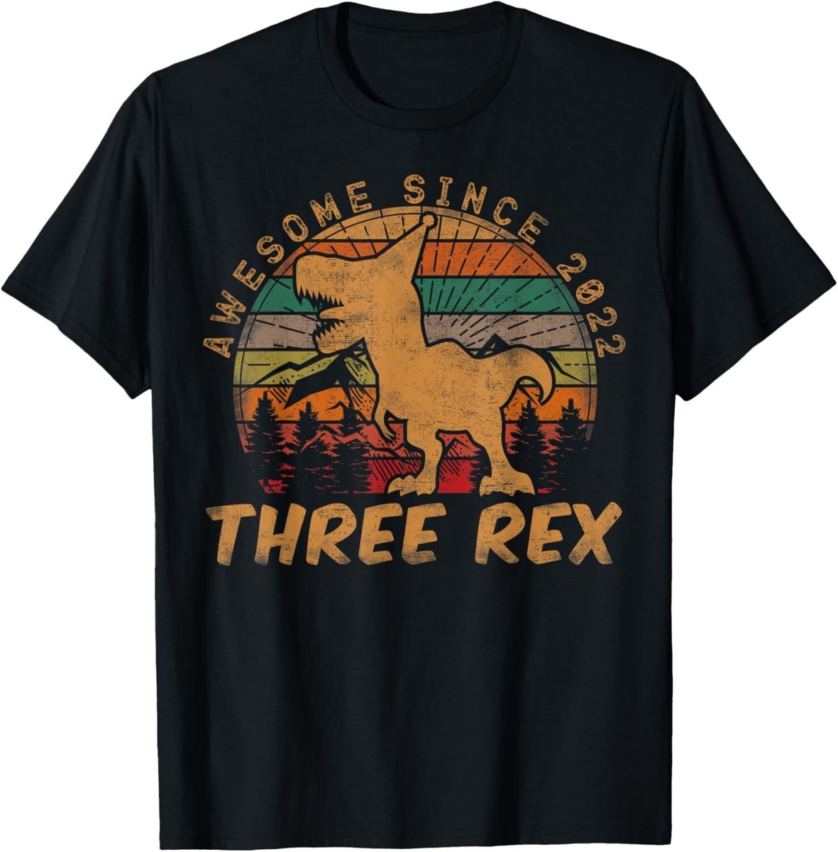 Three Rex 3rd Birthday Gifts Third Dinosaur Year Old Gift Unisex T-Shirt