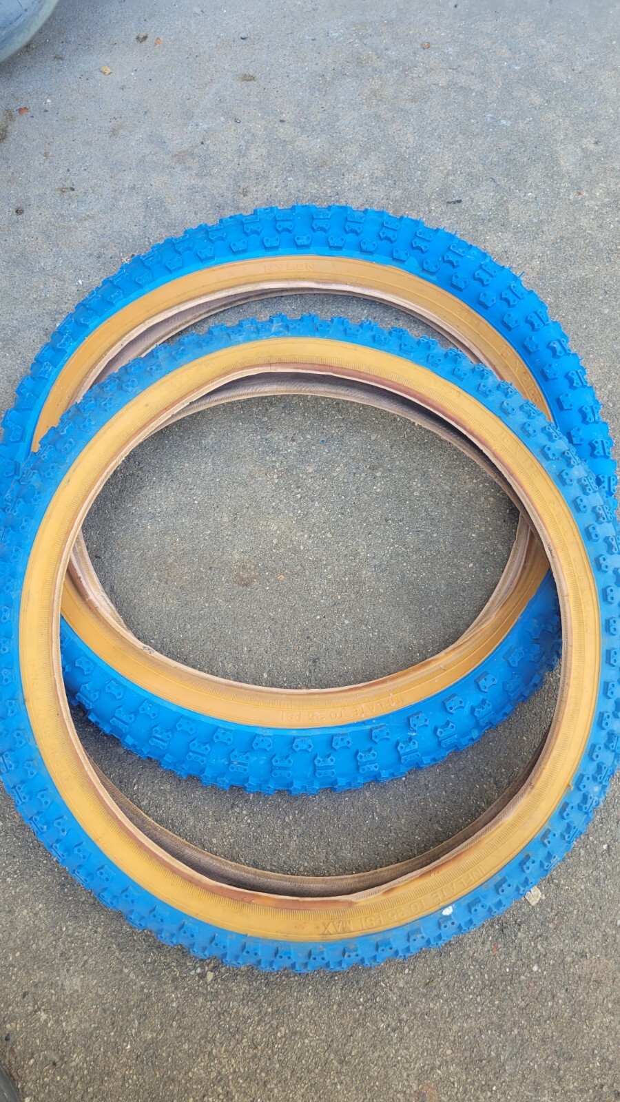 old School NOS Cheng Shin 16 x 1.75 2.125 pit bike BLUE comp 3 tires BMX