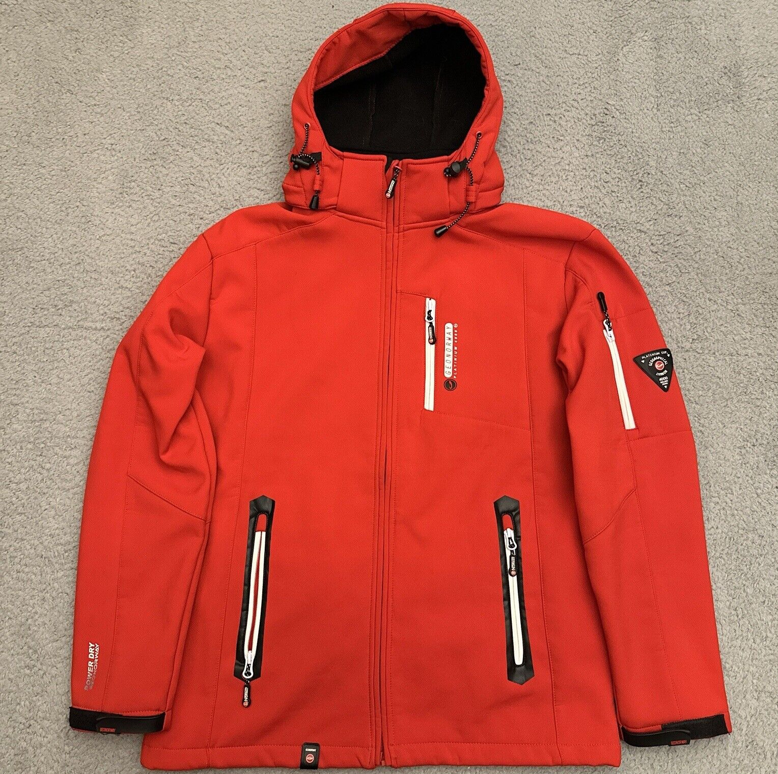 Chaqueta Geographical Norway Power Dry Expedition Para Hombre Abrigo Softshell Rojo Medio