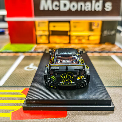 MC 1:64 Black Nissan GTR R35 LB Monster Widebody Sports