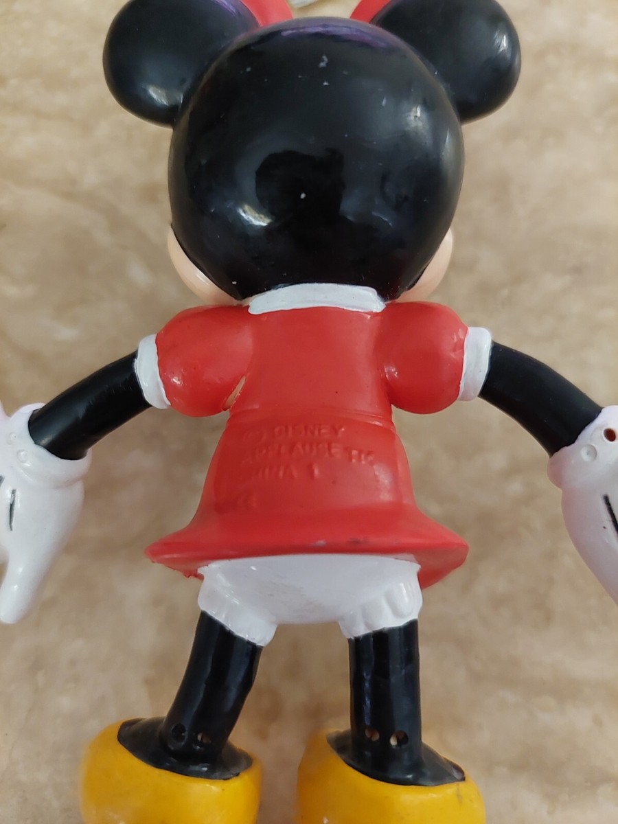 VINTAGE Mickey & Minnie Mouse Poseable Bendy Rubber Figure Disney