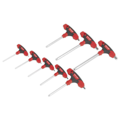 Ball-End Sechskantschlüssel Set 8-teilig T-Griff Metrisch | AK7144 Sealey Neu