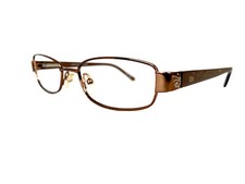 Elizabeth Arden Copper Metal Rectangular Glasses Flex Temples EA1052-1 51 17 130