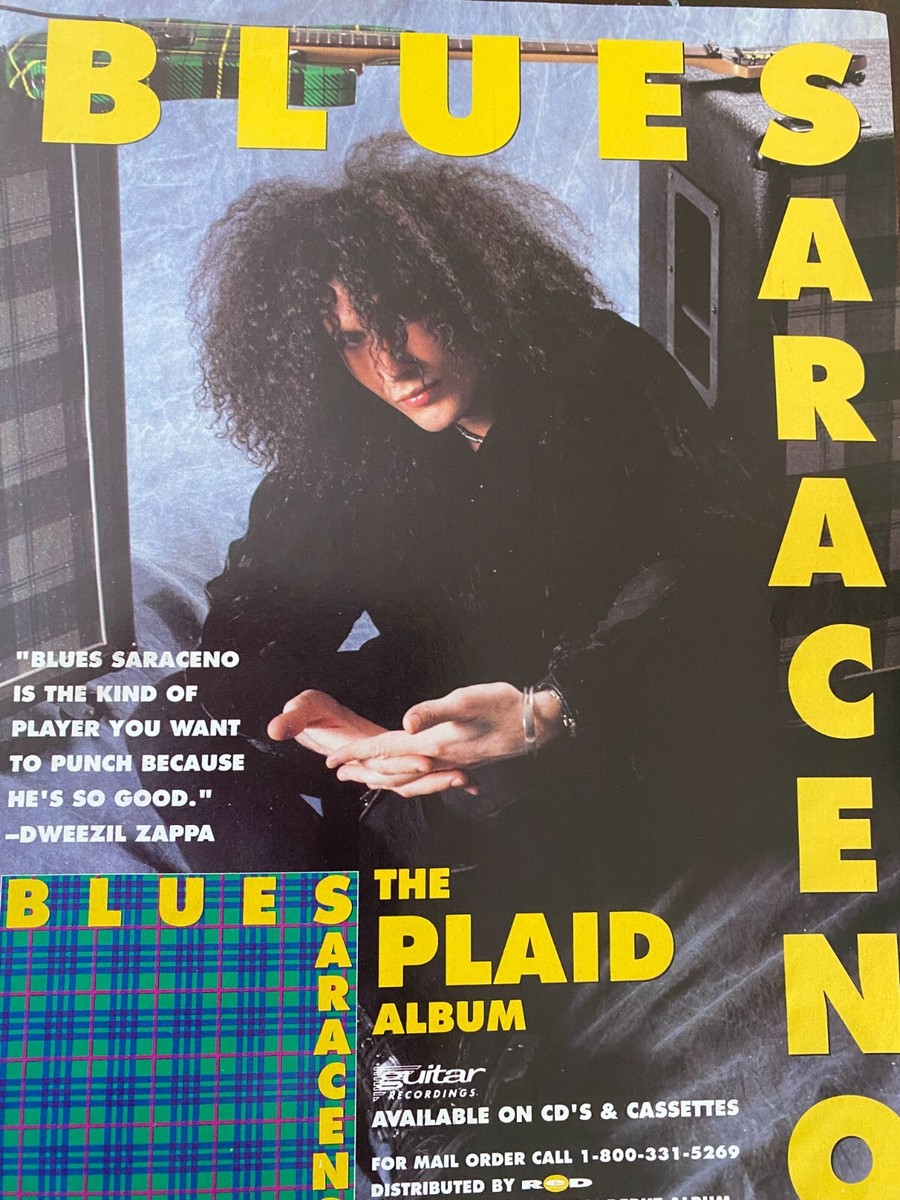 Blues Saraceno, The Plaid Album, Full Page Vintage Promotional Ad