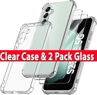 Case For Samsung Galaxy S23 FE Clear Shockproof Phone Cover & Screen Protector
