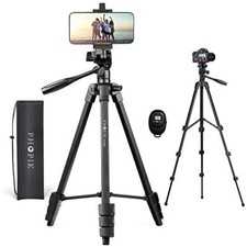 PHOPIK Lightweight Phone Tripod 54 Inches Video Tripod with 360 Panorama  More