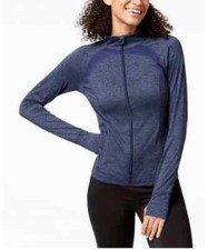 ID Ideology Women's Essentials Performance Zip Jacket Navy Serenity Size XS