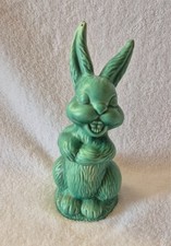 Vintage Flachsman Ware von Wadeheath England, gr&uuml;ner lachender Hase, Art Deco, 18 cm