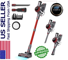YISORA U.S Cordless Vacuum Cleaner 30Kpa 55Min Touchscreen for Pet Hair Carpet