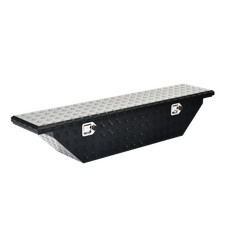 Heavy Duty Aluminum Angled Truck Tool Box With Low Profile Rigid Core Lid